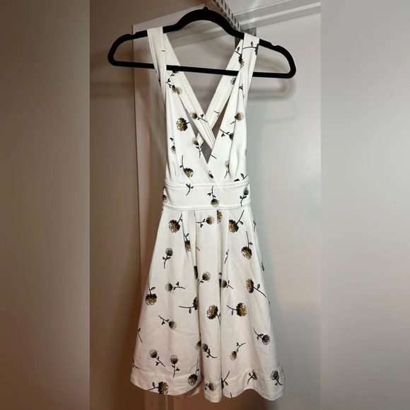 Free People Mini’s For You Dandelion Flower Minidress Ivory Size 0 - Picture 4 of 10